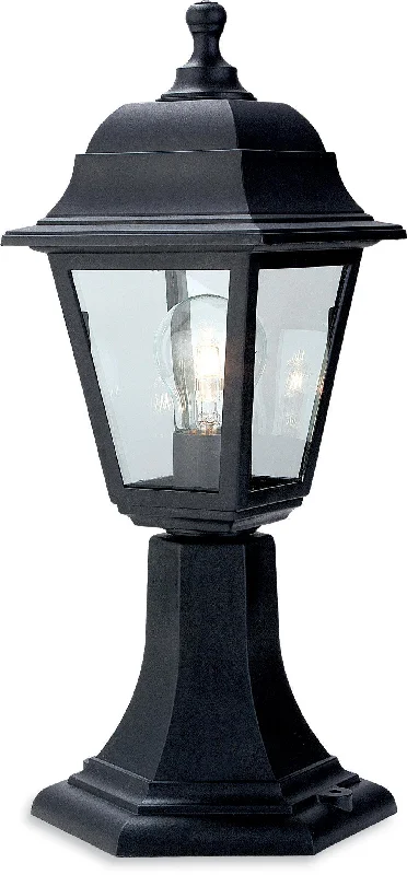 Wireless track lighting for easy installationOslo Lantern - Pillar Black Resin