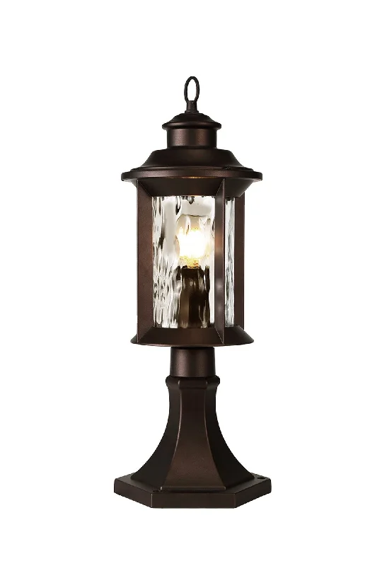 Outdoor - rated track lighting for patiosPlex Pedestal Lamp, 1 x E27, Antique Bronze/Clear Ripple Glass, IP54, 2yrs Warranty Outdoor - rated track lighting for patiosPlex Pedestal Lamp, 1 x E27, Antique Bronze/Clear Ripple Glass, IP54, 2yrs Warranty