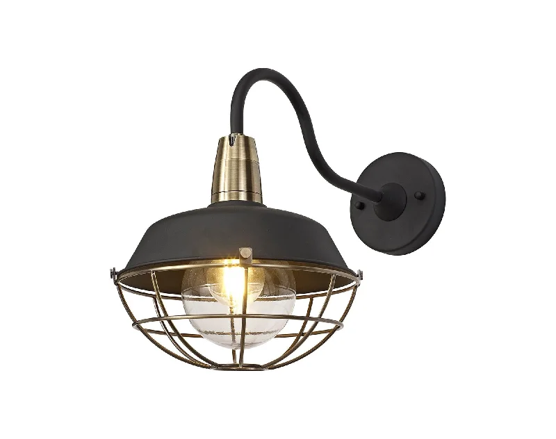 Track lighting with motion - sensor capabilitiesLekshi Wall Lamp, 1 Light E27, IP65, Matt Black/Antique Brass, 2yrs Warranty Track lighting with motion - sensor capabilitiesLekshi Wall Lamp, 1 Light E27, IP65, Matt Black/Antique Brass, 2yrs Warranty