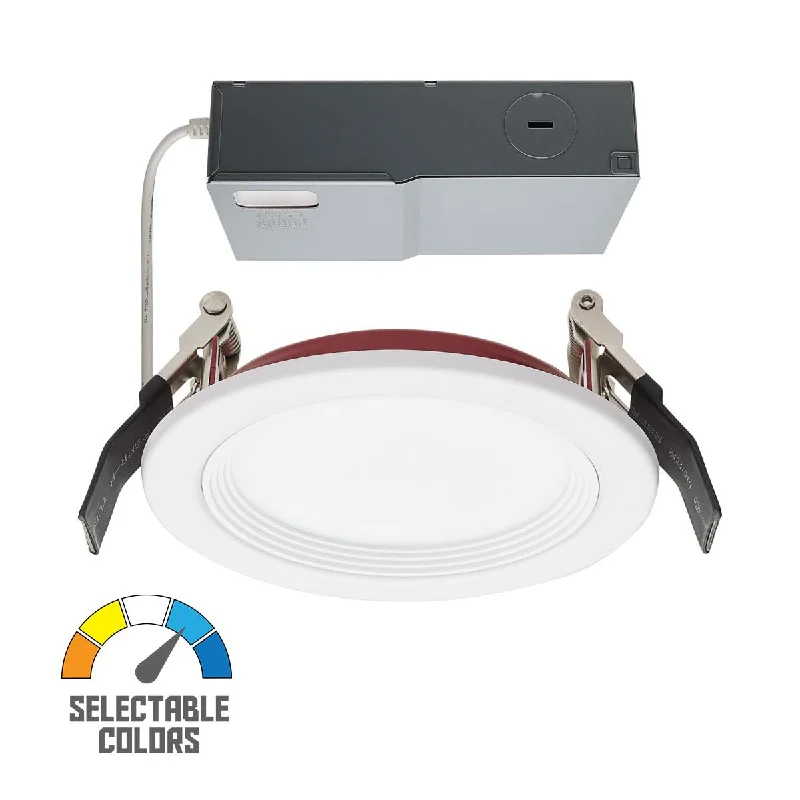 Shock - Resistant Industrial Lighting for Vibrating Machinery AreasFire Rated 4 Inch Canless LED Recessed Light, 800 Lumens, Selectable CCT, Baffle Trim Shock - Resistant Industrial Lighting for Vibrating Machinery AreasFire Rated 4 Inch Canless LED Recessed Light, 800 Lumens, Selectable CCT, Baffle Trim