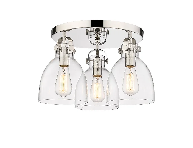 Industrial Lighting for Chemical PlantsDowntown Urban Three Light Flush Mount