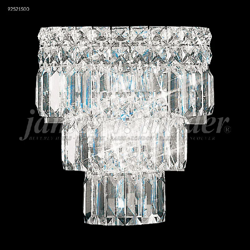 Modern track lighting with LED bulbsJames R Moder Prestige All Crystal Tiered Wall Sconce