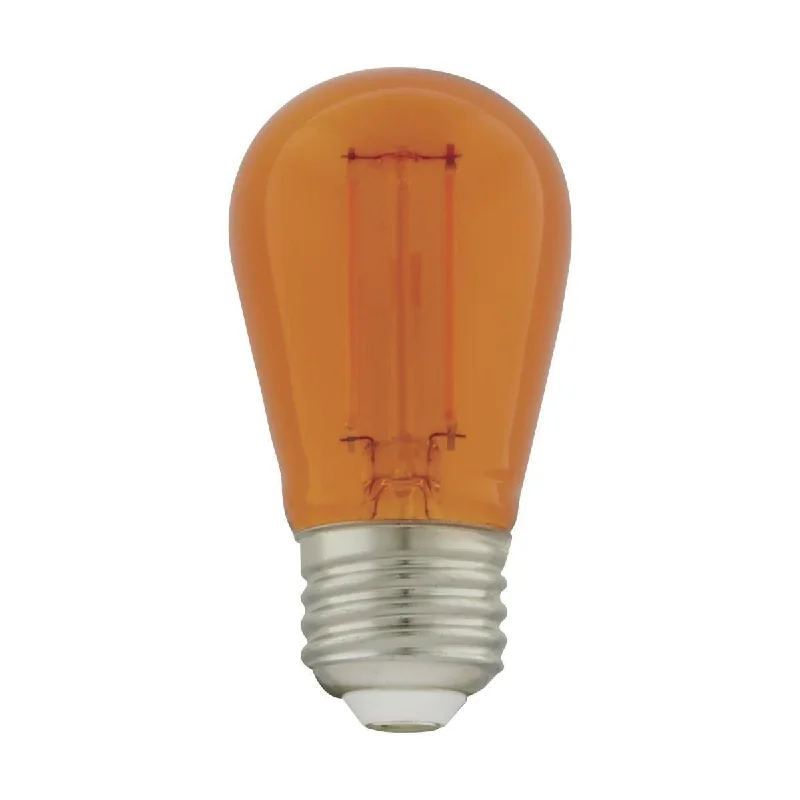 Industrial Lighting with High CRI (Color Rendering Index) for True Color PerceptionS14 Filament LED Bulb, 1W, 30lm, E26 Base, Transparent Orange Finish , Pack of 4 Industrial Lighting with High CRI (Color Rendering Index) for True Color PerceptionS14 Filament LED Bulb, 1W, 30lm, E26 Base, Transparent Orange Finish , Pack of 4