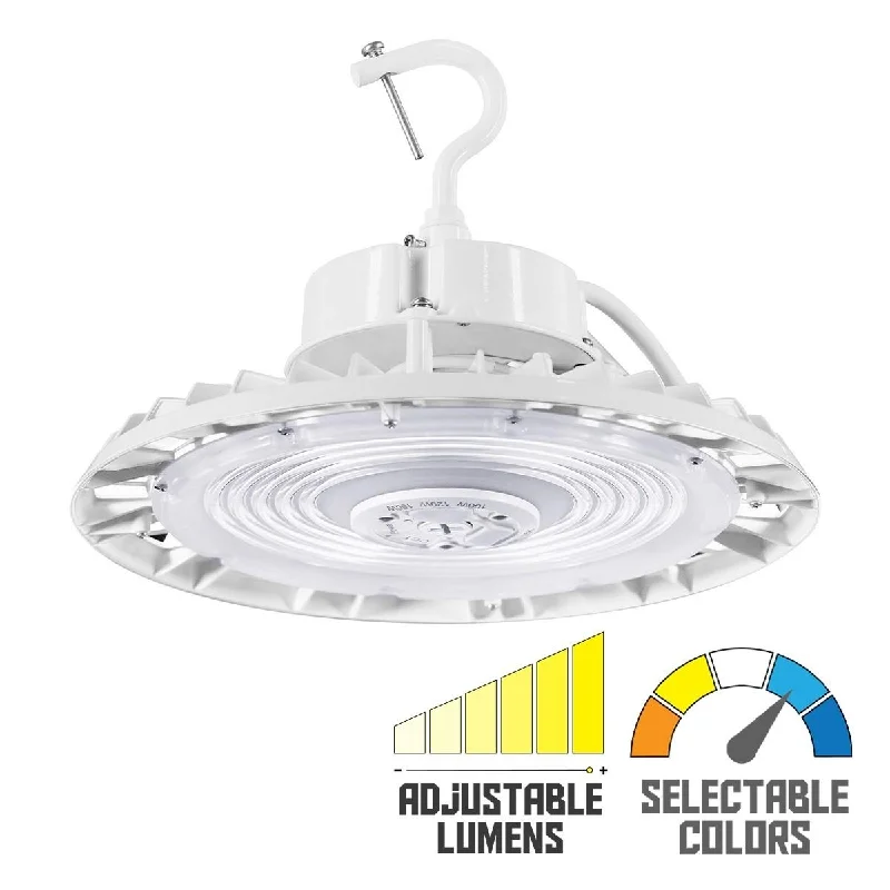 Industrial Ceiling - Mounted Lighting for Assembly PlantsHigh Bay UFO LED Light, 22500 Lumens, 150W, 35K/40K/50K, 120-277V, White Industrial Ceiling - Mounted Lighting for Assembly PlantsHigh Bay UFO LED Light, 22500 Lumens, 150W, 35K/40K/50K, 120-277V, White