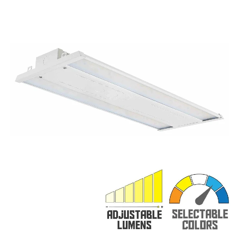 Dimmable Industrial Lighting for Ambiance Control2ft LED Linear High Bay, 210 Watts, 30000 Lumens, 4000K/5000K, 120-277V Dimmable Industrial Lighting for Ambiance Control2ft LED Linear High Bay, 210 Watts, 30000 Lumens, 4000K/5000K, 120-277V