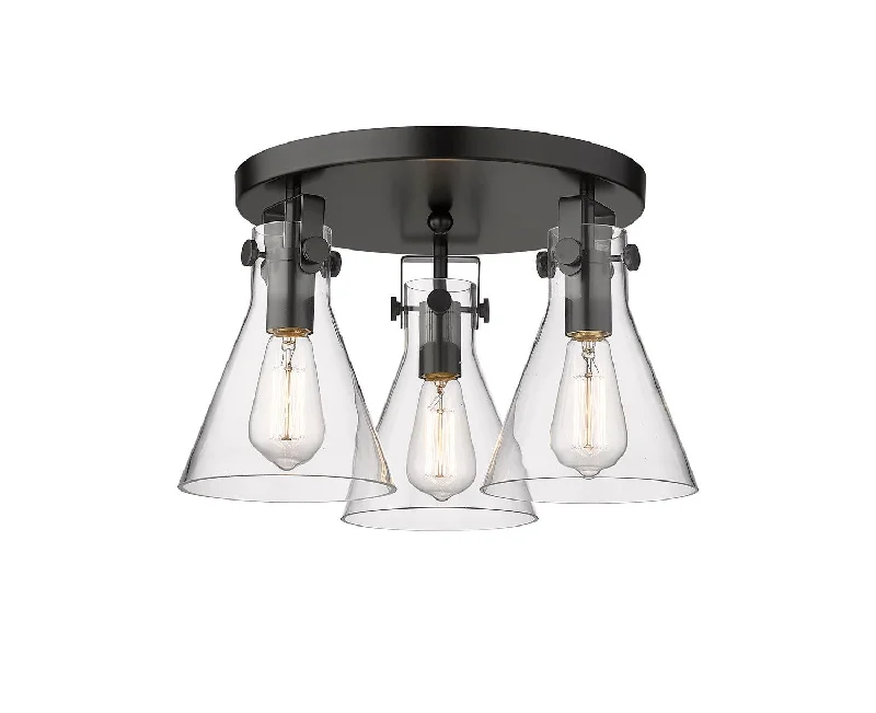 Industrial Lighting for Chemical PlantsDowntown Urban Three Light Flush Mount
