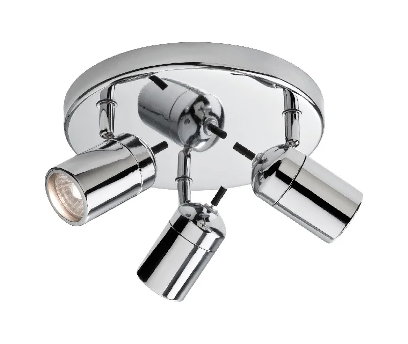 Rustic track lighting for farmhouse decorAtlantic 3 Light Flush Chrome