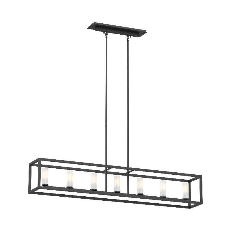 Contemporary track lighting in black finishSambre 7-Light Linear