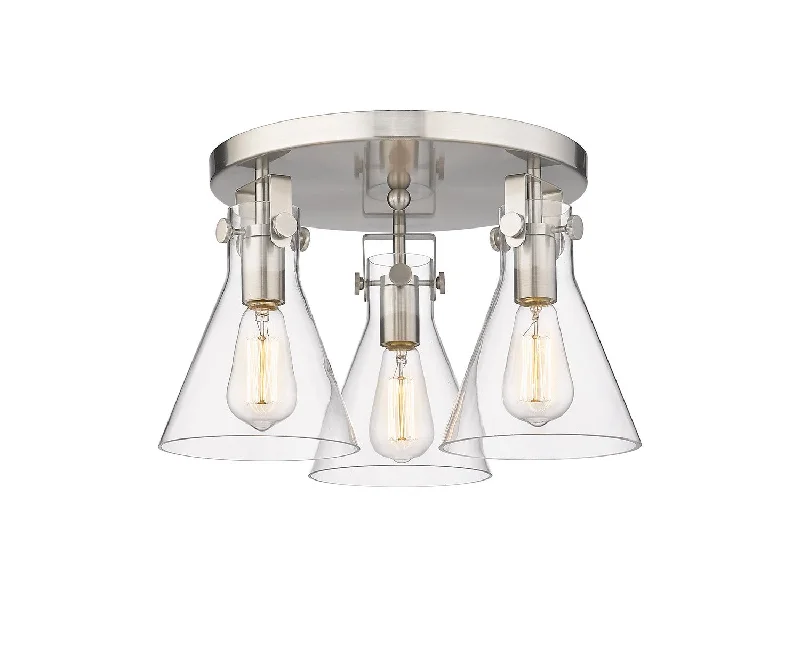 Industrial Emergency Lighting for Safety in FactoriesDowntown Urban Three Light Flush Mount