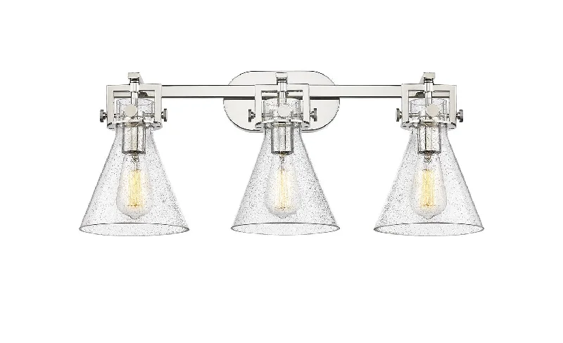 Industrial Lighting for Textile MillsNewton Three Light Bath Vanity