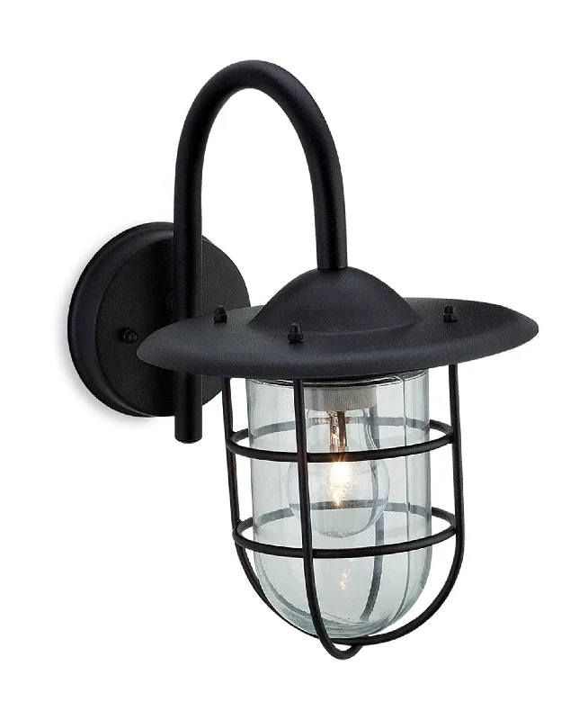 Track lighting with a brushed nickel finishcoastal style wall lamps with nautical elements for beachfront homesCage Wall Light Black