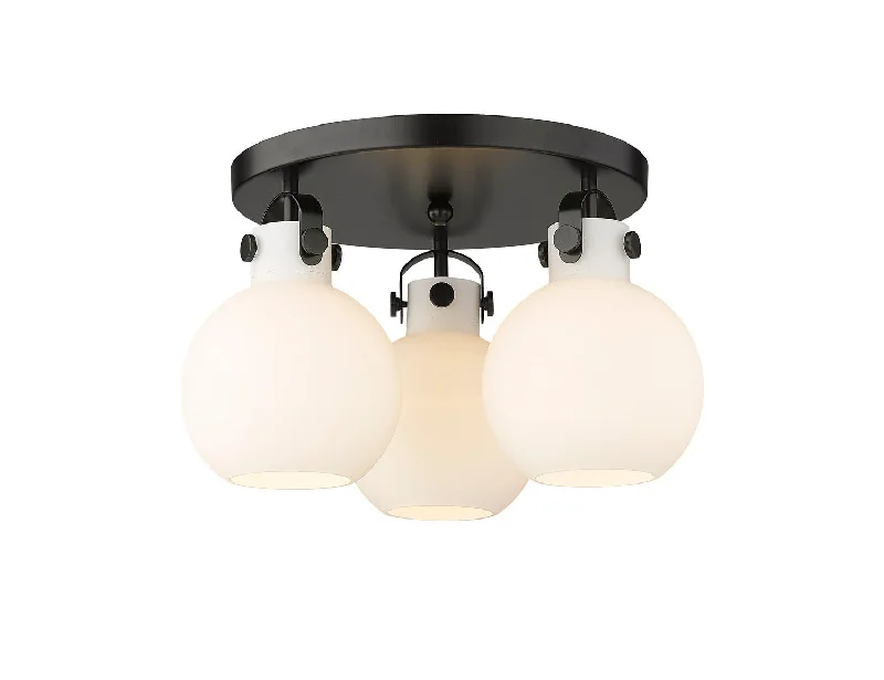 Industrial Lighting for Printing Press FacilitiesDowntown Urban Three Light Flush Mount Industrial Lighting for Printing Press FacilitiesDowntown Urban Three Light Flush Mount