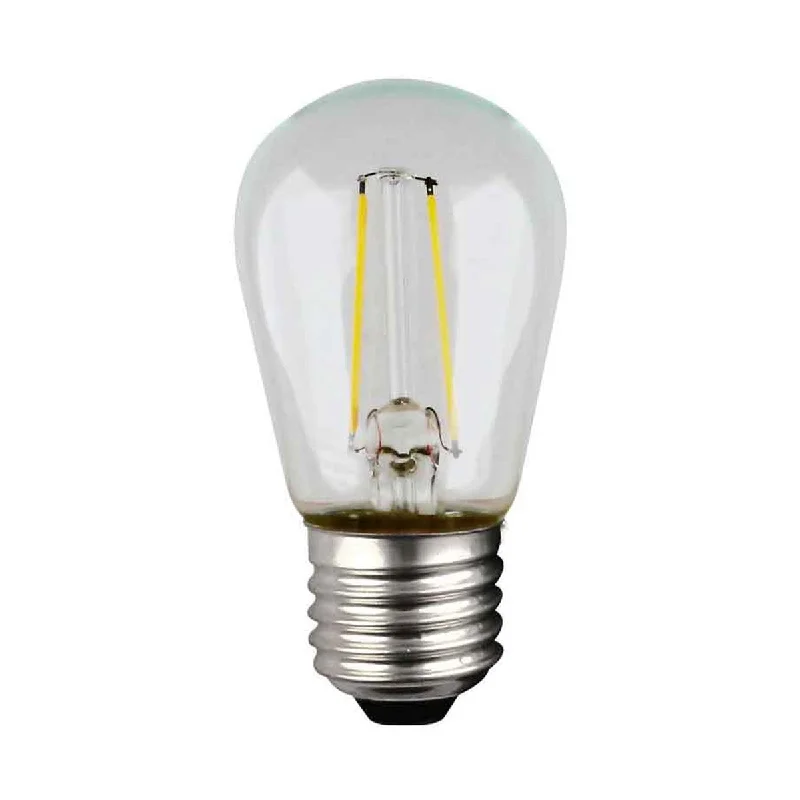 Adjustable Industrial Lighting for Flexible IlluminationS14 Filament LED Bulb, 1W, 100lm, 2700K, E26 Medium Base, Clear Finish, Pack of 4 Adjustable Industrial Lighting for Flexible IlluminationS14 Filament LED Bulb, 1W, 100lm, 2700K, E26 Medium Base, Clear Finish, Pack of 4