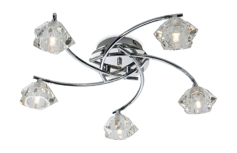 Smart track lighting with voice controlClara 5 Light Flush Fitting Chrome with Clear Glass Smart track lighting with voice controlClara 5 Light Flush Fitting Chrome with Clear Glass