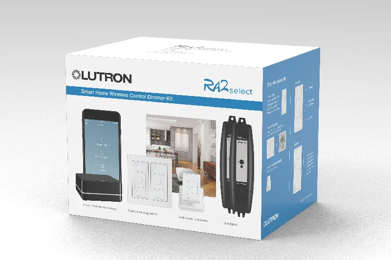 Track lighting with a brushed nickel finishLutron Home Starter Kit with Repeater and Dimmers Track lighting with a brushed nickel finishLutron Home Starter Kit with Repeater and Dimmers