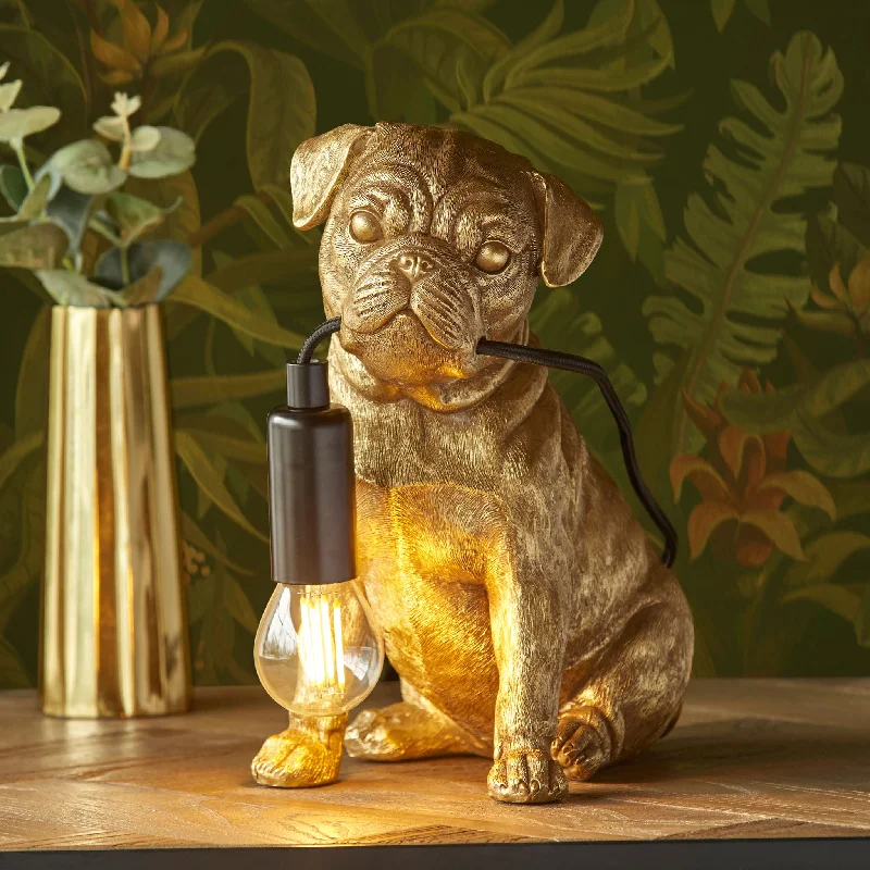 Track lighting with a sleek profilePug Puppy Table Lamp | Vintage Gold