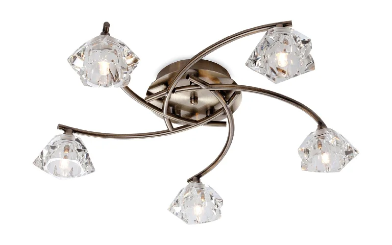 Track lighting with frosted glass shadesClara 5 Light Flush Fitting Antique Brass with Clear Glass Track lighting with frosted glass shadesClara 5 Light Flush Fitting Antique Brass with Clear Glass