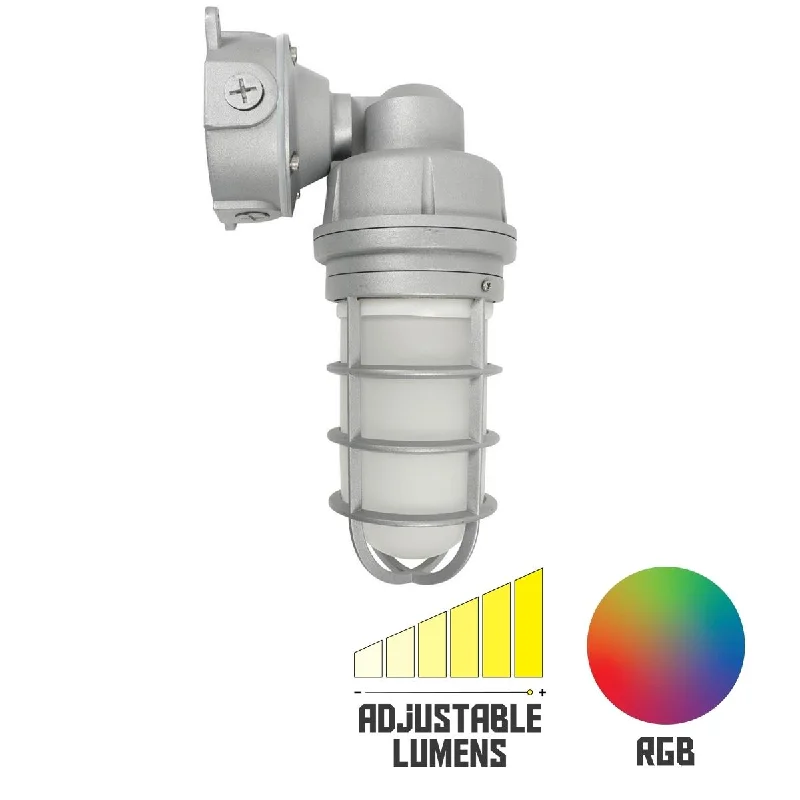 Waterproof Industrial Lighting for Wet AreasLED Jelly Jar Light Fixture, 20 Watts, 1000 Lumens, RGB, 120-277V Waterproof Industrial Lighting for Wet AreasLED Jelly Jar Light Fixture, 20 Watts, 1000 Lumens, RGB, 120-277V