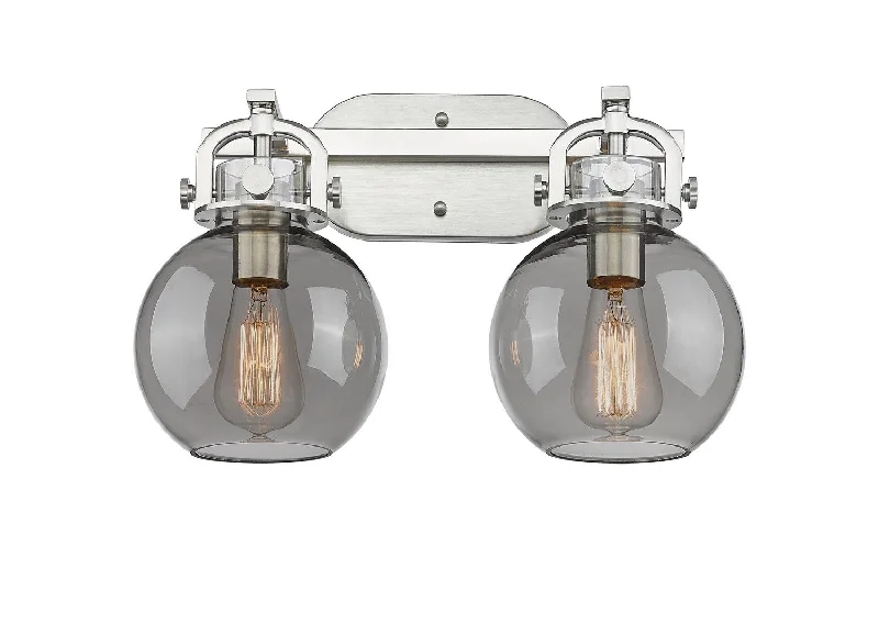 Industrial Lighting for Metal Fabrication ShopsNewton Two Light Bath Vanity