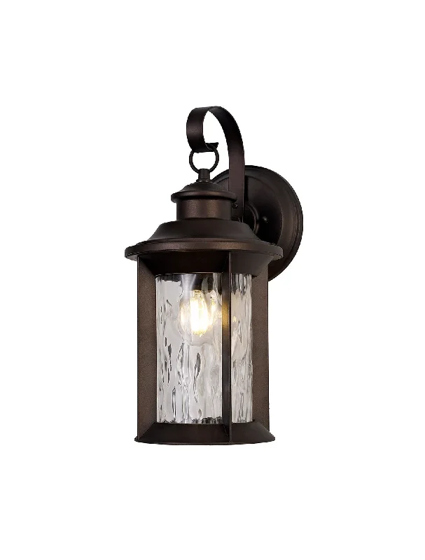 Track lighting for outdoor gardensPlex Small Wall Lamp, 1 x E27, Antique Bronze/Clear Ripple Glass, IP54, 2yrs Warranty Track lighting for outdoor gardensPlex Small Wall Lamp, 1 x E27, Antique Bronze/Clear Ripple Glass, IP54, 2yrs Warranty