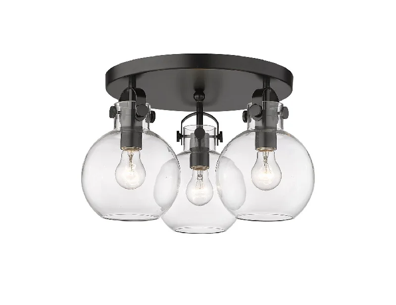 Low - Bay Industrial Lighting Fixtures for Small FactoriesDowntown Urban Three Light Flush Mount Low - Bay Industrial Lighting Fixtures for Small FactoriesDowntown Urban Three Light Flush Mount