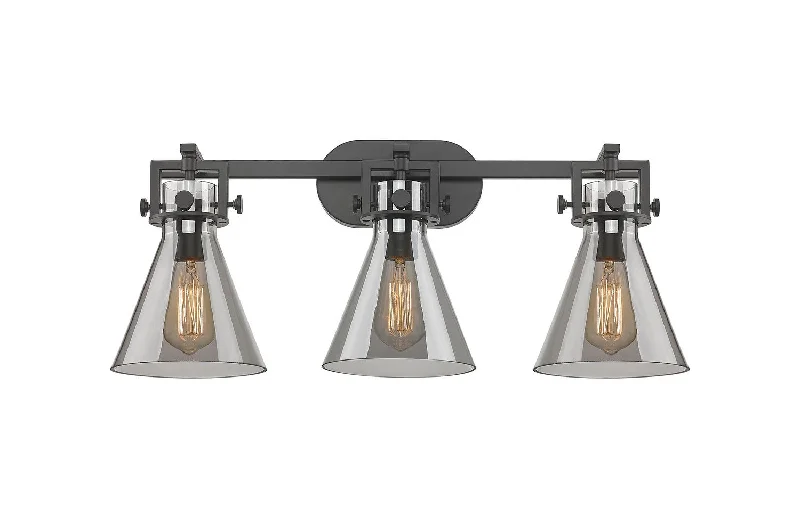 Industrial Lighting for Woodworking FactoriesNewton Three Light Bath Vanity