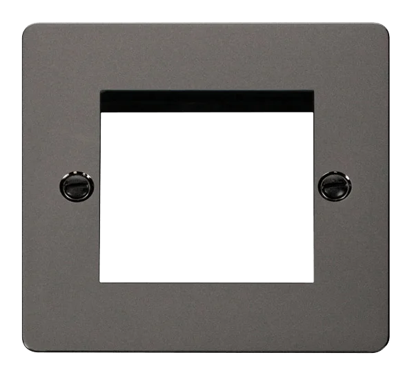 Track lighting with clear glass shadesClick New Media 1 Gang Twin Aperture