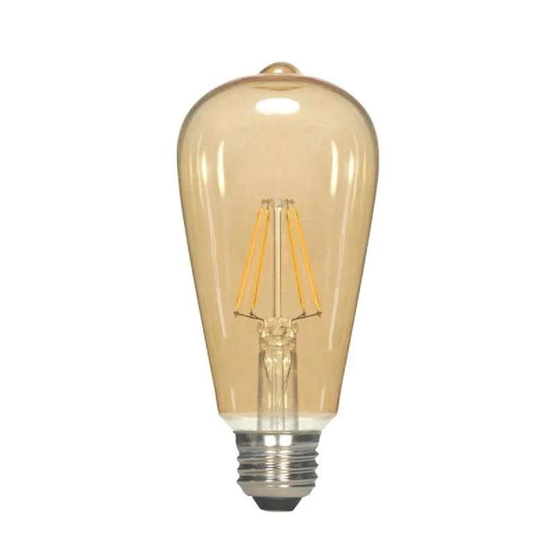 Industrial Flood Lighting for Outdoor Loading DocksST19 LED Vintage Bulb, 5 Watts, 380 Lumens, 2000K, E26 Medium Base, Amber Finish Industrial Flood Lighting for Outdoor Loading DocksST19 LED Vintage Bulb, 5 Watts, 380 Lumens, 2000K, E26 Medium Base, Amber Finish