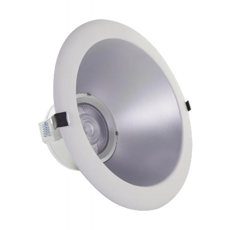 Corrosion - Resistant Industrial Lighting for Coastal Factories8 Inch Commercial LED Downlight, 1600|2000|2450 Lumens, Selectable 2700K to 5000K, Silver, 120-277V Corrosion - Resistant Industrial Lighting for Coastal Factories8 Inch Commercial LED Downlight, 1600|2000|2450 Lumens, Selectable 2700K to 5000K, Silver, 120-277V