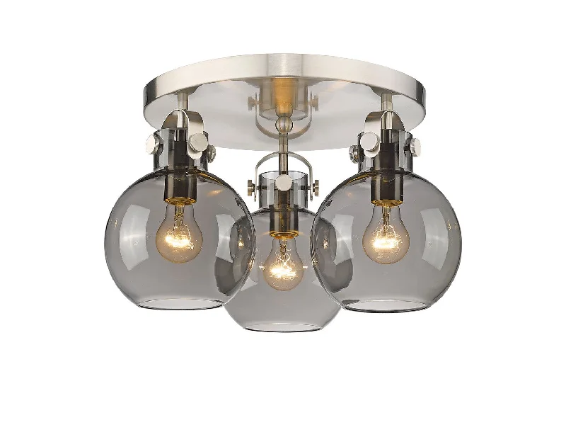 Industrial Lighting for Furniture FactoriesDowntown Urban Three Light Flush Mount