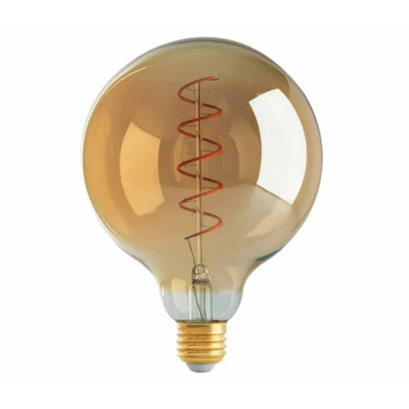 Explosion - Proof Industrial Lighting for Hazardous LocationsG40 Spiral LED Filament Globe Bulb, 5 Watts, 240 Lumens, 2000K, E26 Medium Base, Amber Finish Explosion - Proof Industrial Lighting for Hazardous LocationsG40 Spiral LED Filament Globe Bulb, 5 Watts, 240 Lumens, 2000K, E26 Medium Base, Amber Finish