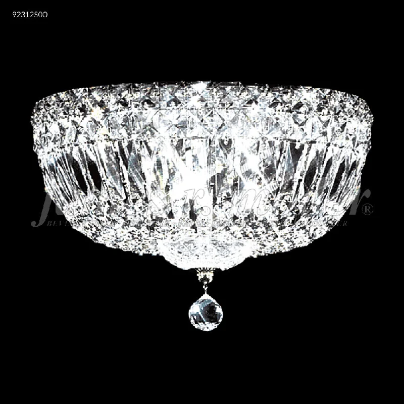 Track lighting with a decorative track designJames R Moder Prestige 12 inch All Crystal Flush Mount