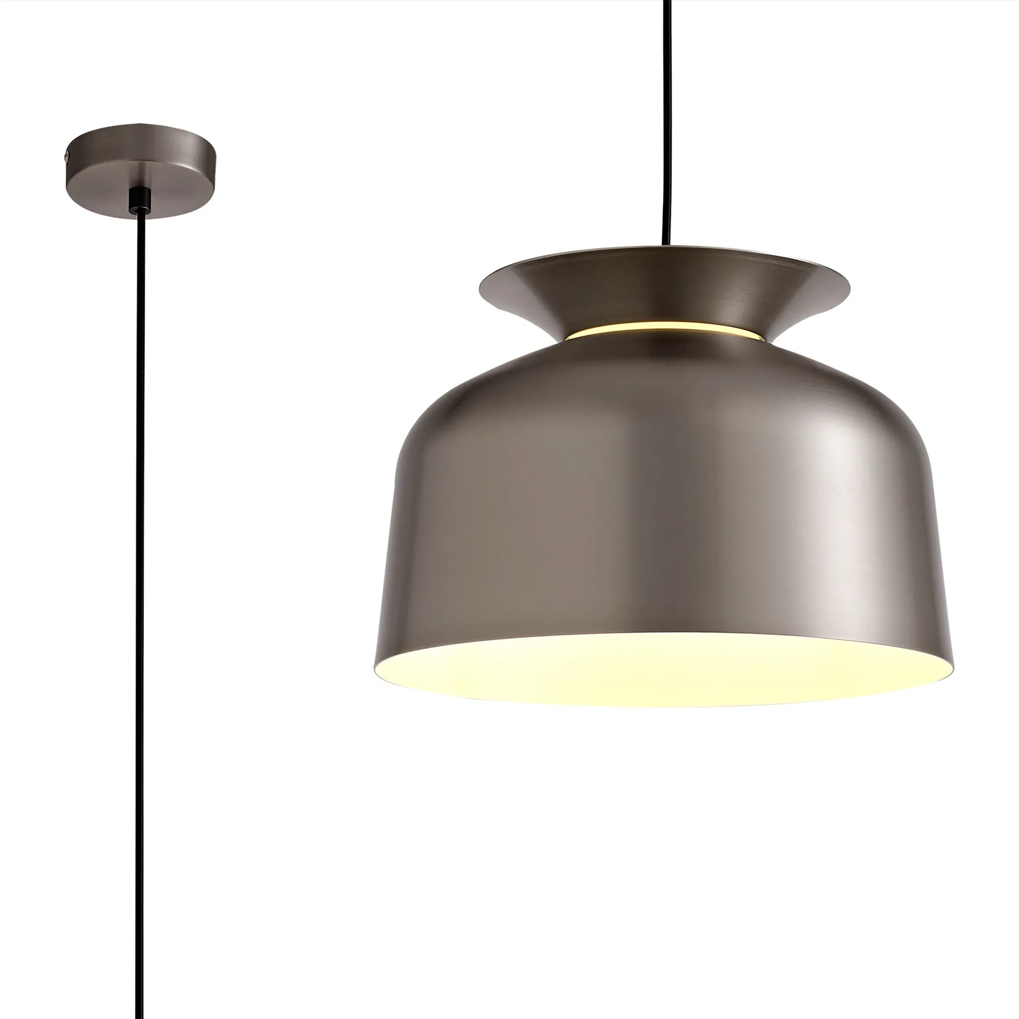Track lighting with a long - lasting lifespanThurles 1Lt Single Pendant - Nickel/Coffee Track lighting with a long - lasting lifespanThurles 1Lt Single Pendant - Nickel/Coffee