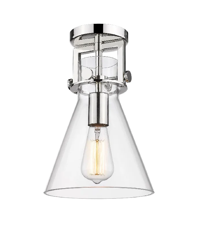 Dimmable Industrial Lighting for Ambiance ControlNewton One Light Flush Mount