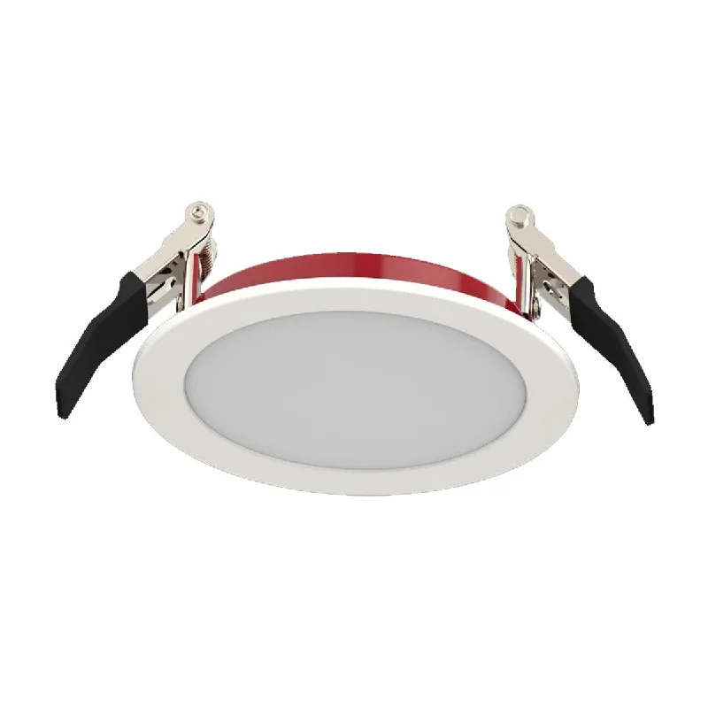 Industrial Emergency Lighting for Safety in Factories4" Edge-Lit Fire Resistant Wafer LED Recessed Light, 1000 Lumens, Selectable CCT, Smooth Trim Industrial Emergency Lighting for Safety in Factories4" Edge-Lit Fire Resistant Wafer LED Recessed Light, 1000 Lumens, Selectable CCT, Smooth Trim
