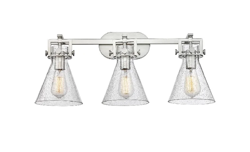 Industrial Lighting for Furniture FactoriesNewton Three Light Bath Vanity