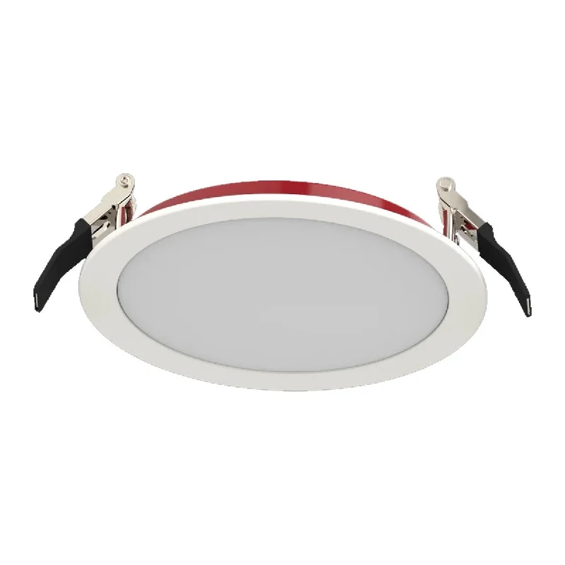 Industrial Lighting for Woodworking Factories6" Edge-Lit Fire Resistant Wafer LED Recessed Light, 1400 Lumens, Selectable CCT, Smooth Trim