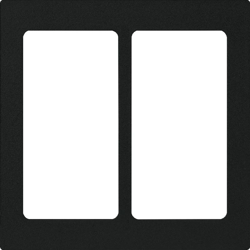Wireless track lighting for easy installationLutron Faceplate 2 Column Black