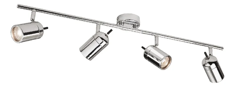 Track lighting with a brushed nickel finishAtlantic 4 Light Bar Chrome