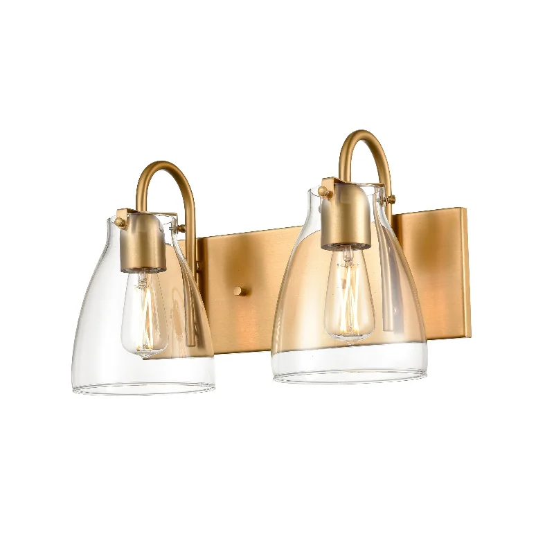 Track lighting with clear glass shadesEmma 2-Light Vanity