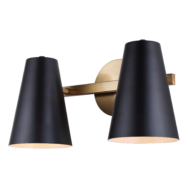 Track lighting with swivel heads for precise aimingHarken 2-Light Vanity Light
