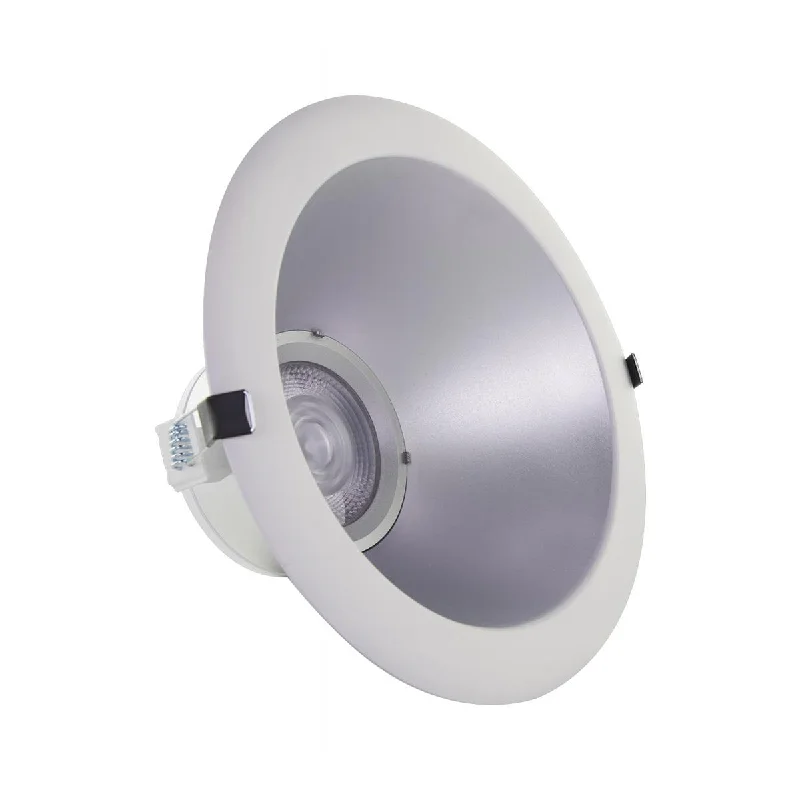 Industrial Lighting for Chemical Plants6 Inch Commercial LED Downlight, 900|1200|1750 Lumens, Selectable 2700K to 5000K, Silver, 120-277V Industrial Lighting for Chemical Plants6 Inch Commercial LED Downlight, 900|1200|1750 Lumens, Selectable 2700K to 5000K, Silver, 120-277V
