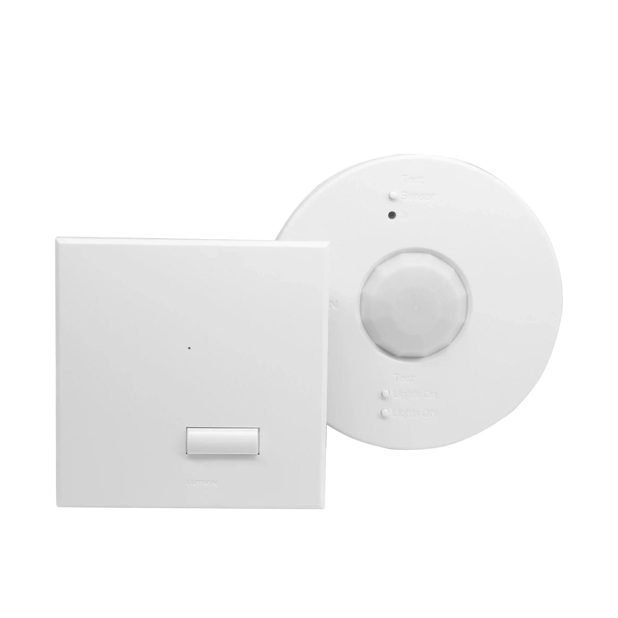 Modern track lighting with LED bulbsLutron RF Switch with Sensor
