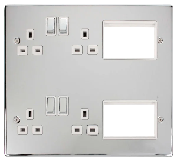 Track lighting for highlighting bookcasesClick New Media Large New MediaÃ’ Part Furnished Front Plate - 4 x 13A DP Switched Sockets & 2 x 3 Apertures Track lighting for highlighting bookcasesClick New Media Large New MediaÃ’ Part Furnished Front Plate - 4 x 13A DP Switched Sockets & 2 x 3 Apertures