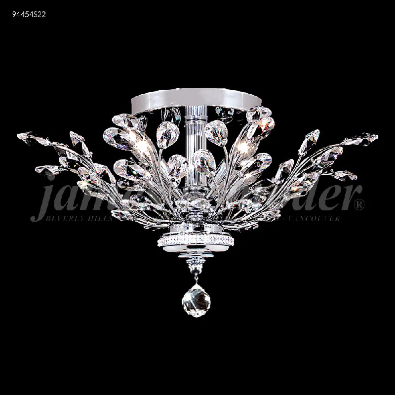 Track lighting for highlighting bookcasesJames R Moder Florale Flush Mount
