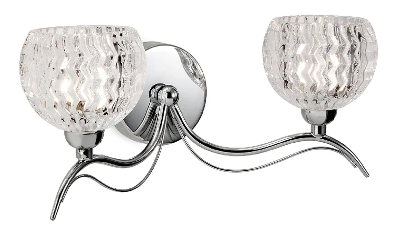 Track lighting with adjustable armsBlanche 2 Light Wall Chrome with Moulded Clear Glass Track lighting with adjustable armsBlanche 2 Light Wall Chrome with Moulded Clear Glass
