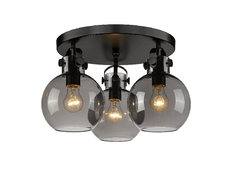 Industrial Lighting for Textile MillsDowntown Urban Three Light Flush Mount