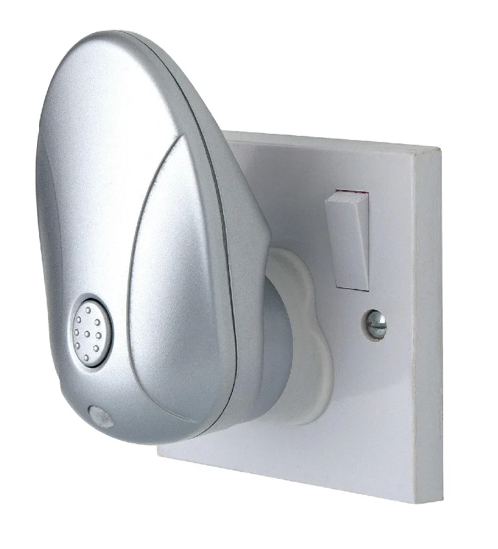 White track lighting for a clean lookLED Projector Night Light Silver with RGB LED