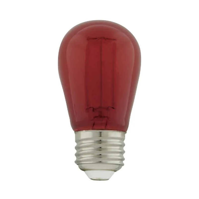 Adjustable Industrial Lighting for Flexible IlluminationS14 Filament LED Bulb, 1W, 10lm, E26 Base, Transparent Red Finish, Pack of 4 Adjustable Industrial Lighting for Flexible IlluminationS14 Filament LED Bulb, 1W, 10lm, E26 Base, Transparent Red Finish, Pack of 4