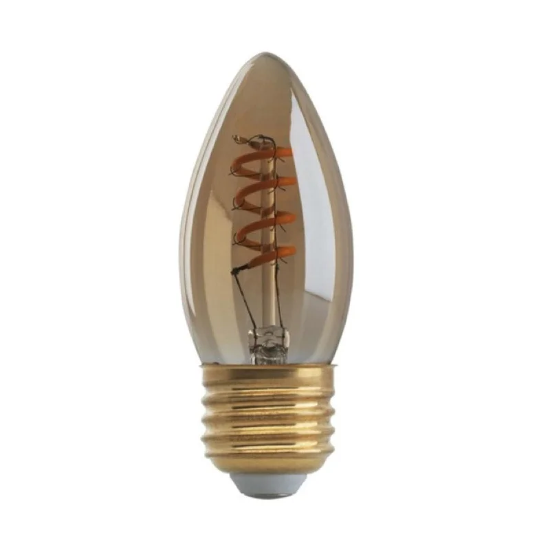 Industrial Pendant Lighting for Machine ShopsB10 Spiral LED Filament Bulb, 2 Watts, 90 Lumens, 2000K, E26 Medium Base, Amber Finish Industrial Pendant Lighting for Machine ShopsB10 Spiral LED Filament Bulb, 2 Watts, 90 Lumens, 2000K, E26 Medium Base, Amber Finish
